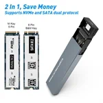 מארז חיצוני עבור כונני NVME PCIE SSD M.2 בחיבור USB-C 6